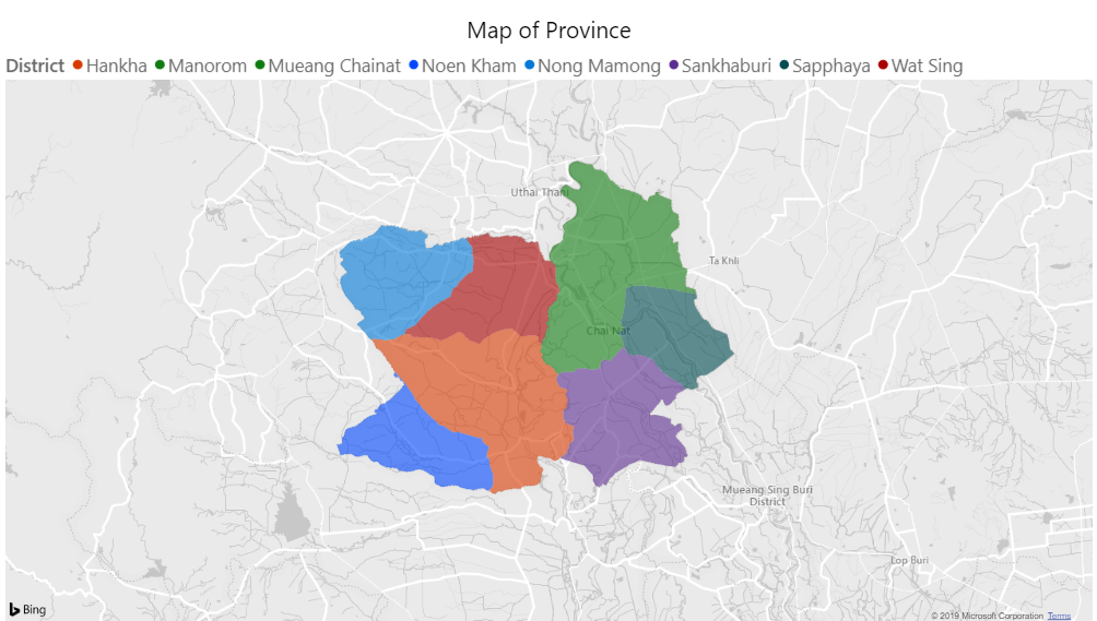 Map of Chainat